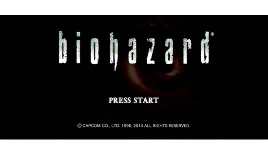 Biohazard HD Remaster - Title Screen