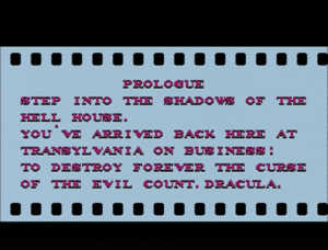 Castlevania II - Prologue Screen