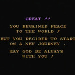 Dragon Quest - Ending Screen