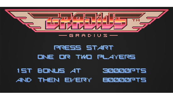 Gradius (Arcade) - Title Screen