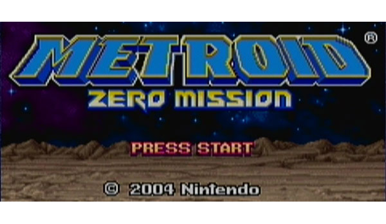 Metroid Zero Mission Title Screen