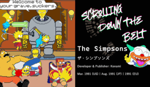 Characters from The Simpsons arcade game fighting
